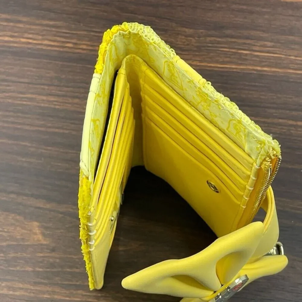 Loungefly Disney Beauty And The Beast Belle Sequin Wallet Exclusive Yellow - Picture 5 of 11